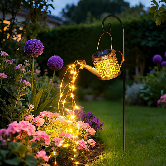 1 Pack Solar Watering Can Lantern, Hanging Light Outdoor Waterproof, Hanging Lantern Decorative, Garden Decoration Gift for Women Mom